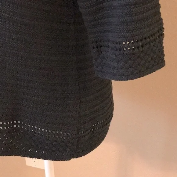 GAP 3/4 Sleeve Black Cotton Sweater - Picture 2 of 13